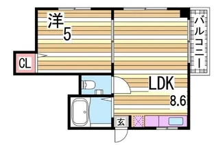 サンビルダー三宮東【403号室】の間取り