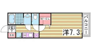 アーバングリーン神戸元町【13階】の間取り