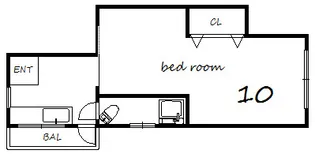 シャトー御影【4階】の間取り