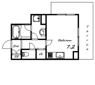 サンビルダー王子ウエスト【104号室】の間取り
