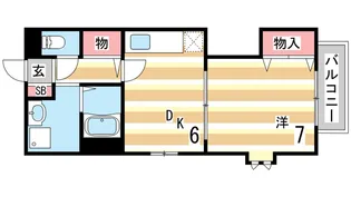 兵庫県神戸市灘区高徳町4丁目【アパート】の間取り