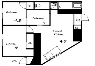 エクセル六甲【2階】の間取り