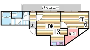 SANKOラフィーネ三宮【9階】の間取り