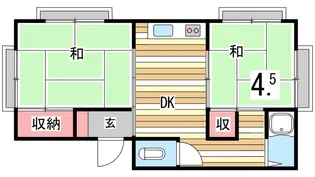 マンション芦屋の里【4階】の間取り