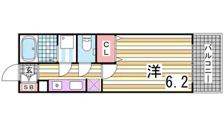 プレサンス新神戸【7階】の間取り