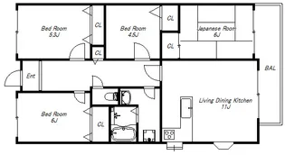 兵庫県芦屋市奥山【マンション】の間取り