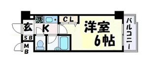 エスリード三宮フラワーロード【15階】の間取り