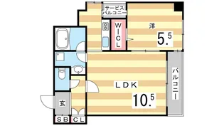 アルス神戸ハーバースクエア【6階】の間取り