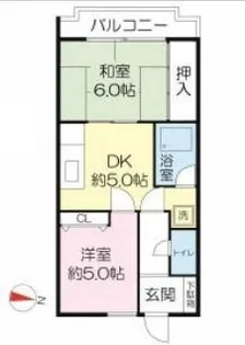 フローレンス西宮I【1階】の間取り