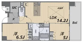 ブランズ神戸元町通【2階】の間取り