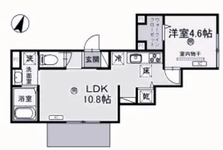 1LDKの間取り画像