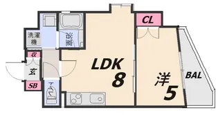 ラフィーノ山手【6階】の間取り