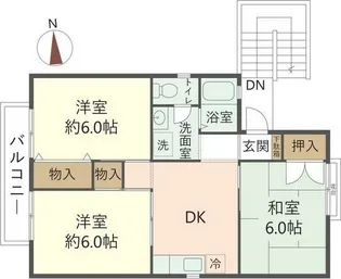 パセオ仁川【2階】の間取り