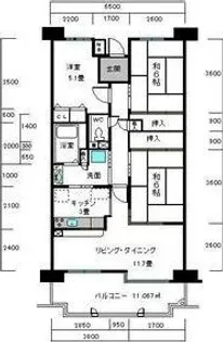 兵庫県西宮市宮西町【マンション】の間取り