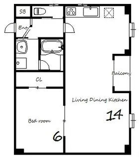 芦屋ニューコーポII番館【2階】の間取り