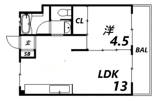 甲南ファミール【2階】の間取り