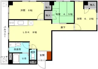 フラッツエムズ【3階】の間取り