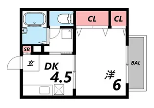 中山手ガーデンパレスA棟【2階】の間取り