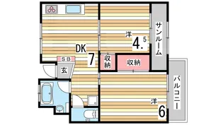 エスペランサ魚崎【1階】の間取り