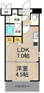 1LDKの間取り画像