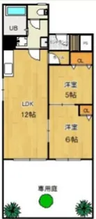 北夙川ハイツ【1階】の間取り