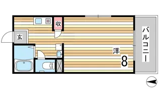 ルクレール芦屋【2階】の間取り