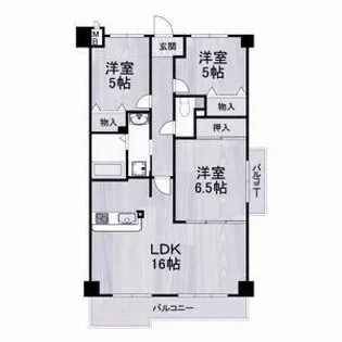 レフィナード【5階】の間取り