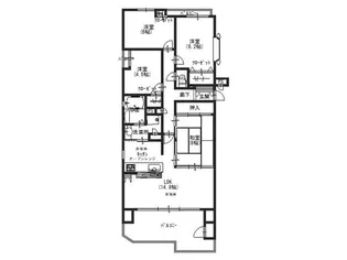 ネオグランデ甲陽園【3階】の間取り
