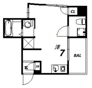 グレイスシャトー王子【9階】の間取り