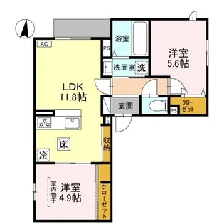 兵庫県西宮市北昭和町【アパート】の間取り