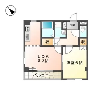 ソレイユ段上【1階】の間取り