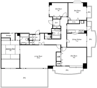 フォーシーズンズ芦屋【5階】の間取り