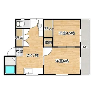 博茂南住宅【3階】の間取り