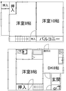 兵庫県尼崎市富松町1丁目【一戸建】の間取り