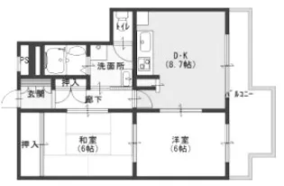 メゾン兵庫【1階】の間取り