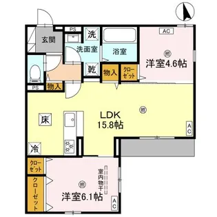 クラシスト甲子園一番町II【3階】の間取り