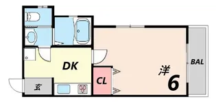 グランブルー中山手【2階】の間取り