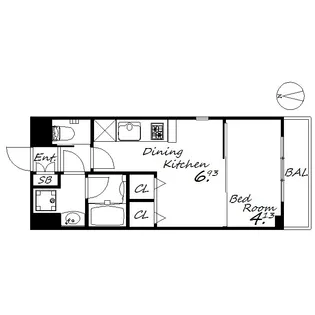 プレジオ西宮【4階】の間取り