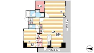 BELISTA神戸旧居留地【16階】の間取り