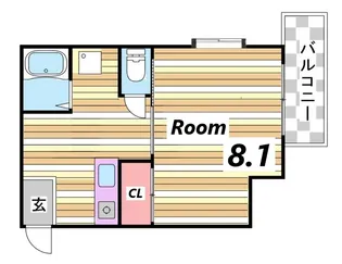 エスポワール春日野道【4階】の間取り