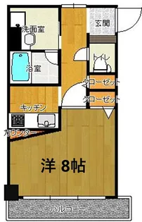 1Kの間取り画像