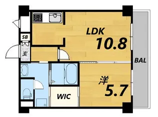 アウローラ武庫之荘【2階】の間取り