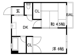 泉マンション【4階】の間取り