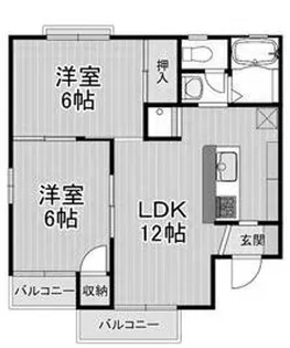 エスポワールB棟【2階】の間取り