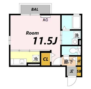 アミティハイツ B棟【2階】の間取り