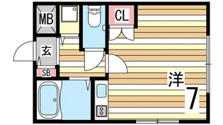 ジュネス本山【2階】の間取り