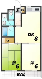 エスパシオ塚口【1階】の間取り