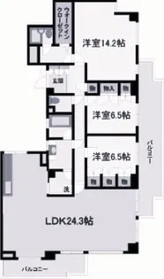 グランパラッシオ甲陽園【2階】の間取り