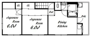 宮前マンション【3階】の間取り