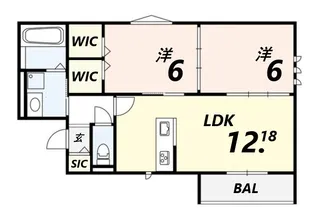 (仮称)尼崎市稲葉荘1丁目新築アパート【2階】の間取り